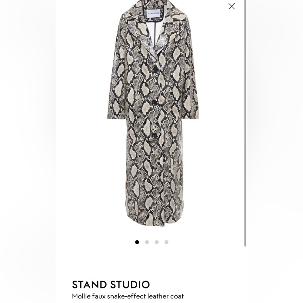 NWT Stand Studio snake effect coat